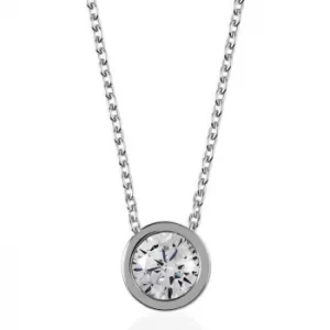 image of Radley London Sterling Silver Cubic Zirconia Coin Necklace