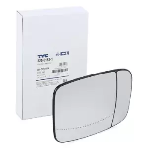 Image of TYC Wing Mirror Glass 325-0182-1 Side Mirror Glass,Mirror Glass OPEL,RENAULT,FIAT,Vivaro B Combi (X82),Vivaro B Kastenwagen (X82)