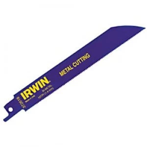 Image of IRWIN Bi-Metal Sabre Saw Blade for Metal 614R 150 mm Pack of 25
