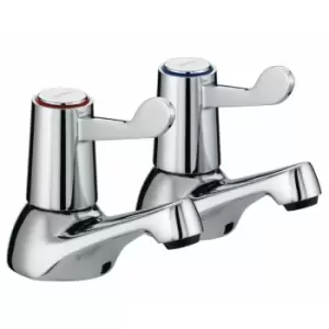 image of Value Lever Chrome Bath Taps with Ceramic Disc Valves - VAL2-3/4-C-CD - Chrome - Bristan