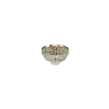 Image of Ideal Lux Caesar - 5 Light Ceiling Flush Light Gold with Crystals, G9