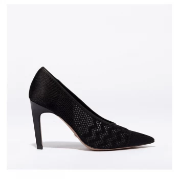 Image of Reiss Zena Court Mesh Heels - Black
