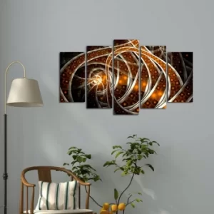 Image of 5ABSMDF-7 Multicolor Decorative MDF Painting (5 Pieces)