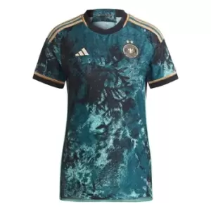 Image of adidas Germany Authentic Away Shirt 2023 2024 Womens - Blue