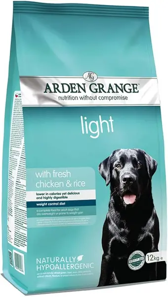 image of Arden Grange Adult Light Chicken and Rice Dog Food 12kg