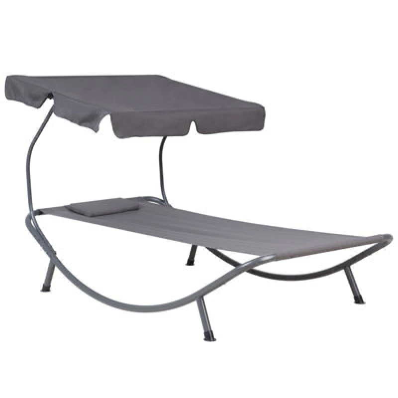 Image of Beliani Sun Lounger Terno Metal Grey