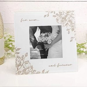 image of 4" x 4" - Amore By Juliana Glass Floral Frame - Forever