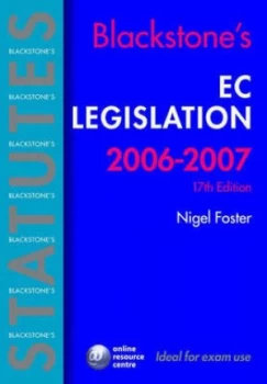 Image of Ec Legislation 2006-2007 by Nigel Foster Paperback