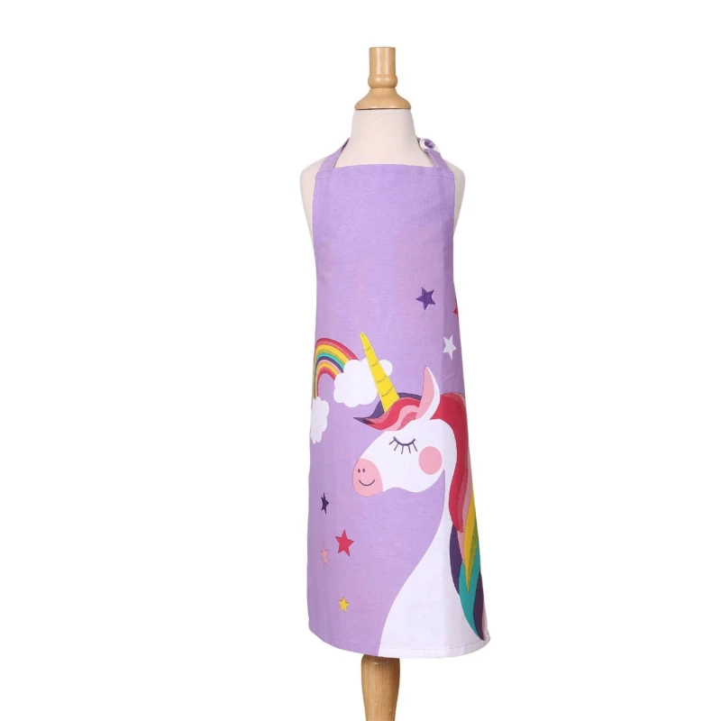 Image of Other Unicorn Childrens Apron - Blue Blue One Size