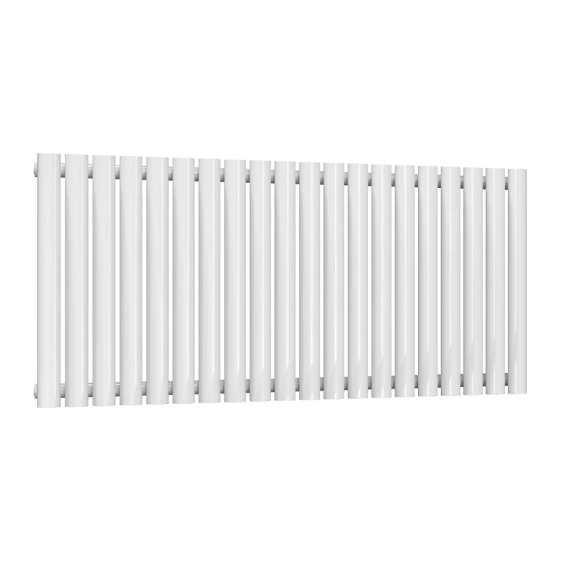 Image of Bathroom Kingdom Neva White Single Oval Horizontal Radiator 550x1180 White Unisex