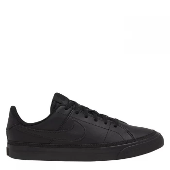Image of Nike Court Legacy Big Kids Trainers - Triple Black