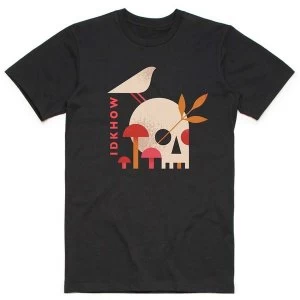Image of iDKHow - Mushroom Skull Mens Large T-Shirt - Black