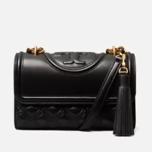 Image of Tory Burch Womens Fleming Small Shoulder Bag - Black