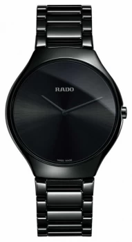 Image of RADO True Thinline High-tech Ceramic Black Dial Watch