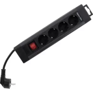 image of REV 0014412513 Power strip (+ switch) 4x Black, Anthracite PG connector