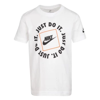 image of Nike Just Do It Logo T-Shirt - White