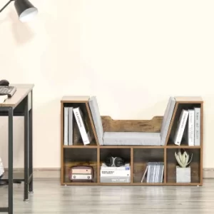 Image of Trevose Bookcase Storage and Reading Seat, Brown