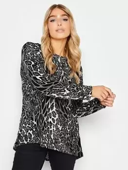 Image of M&Co Grey Animal Jumper, Grey, Size 12, Women