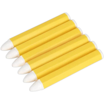 image of Sealey Tyre Marking Crayons White Pack of 6