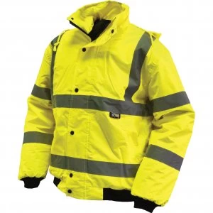Image of Scan Hi Vis Bomber Jacket Yellow XL