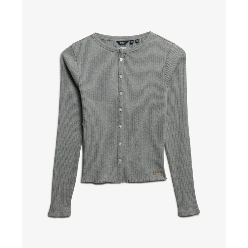 Image of Superdry Womens cardigan Superdry Athletic Essentials Gris Female L