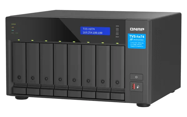 QNAP TVS-H874T-I9-64G 8 Bay Desktop NAS Enclosure w/ Thunderbolt connection TVS-h874T-i9-64G