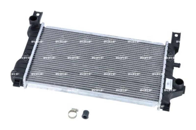 Image of NRF 53635 Engine radiator Brazed cooling fins, Aluminium, with mounting parts Aluminium Radiator,engine cooling (470)