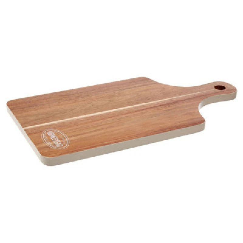 Image of Premier Housewares White Accacia Wood Chopping & Serving Board, Wooden Cutting Board for Kitchen, Chopping Board for Vegetables Natural