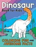 Image of dinosaur book for kids coloring fun and awesome facts
