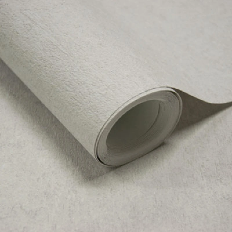 Image of Grandeco Plaster Effect Casper Blown Vinyl Wallpaper, Light Grey