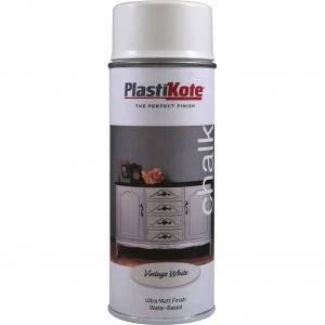 Plasti-Kote Chalk Finish Spray Vintage White 400ml