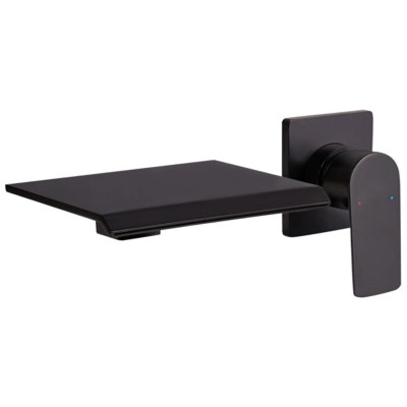 Image of Beliani Wall Mounted Basin Mixer Tap Aponwao Brass Black