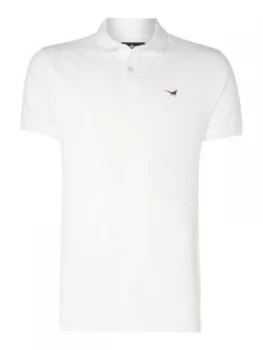 Mens Barbour 1894 Warkworth short sleeve polo White