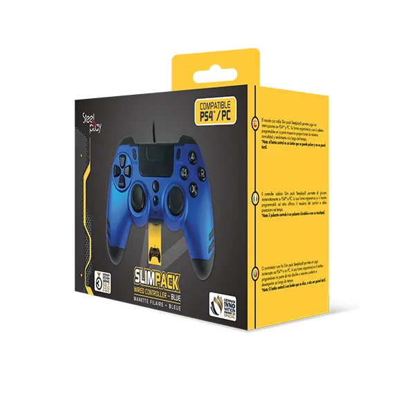 Lexip SteelPlay Slim Pack Wired Controller (Sapphire Blue) - PS4 PS4