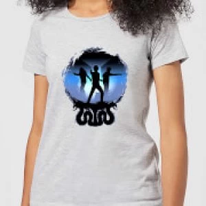 Image of Harry Potter Silhouette Attack Womens T-Shirt - Grey - 3XL
