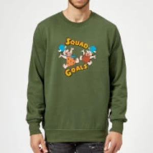 Image of The Flintstones Squad Goals Sweatshirt - Forest Green - L
