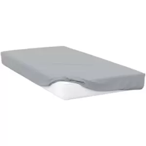 image of Belledorm Percale Extra Deep Fitted Sheet (King) (Cloud Grey) - Cloud Grey