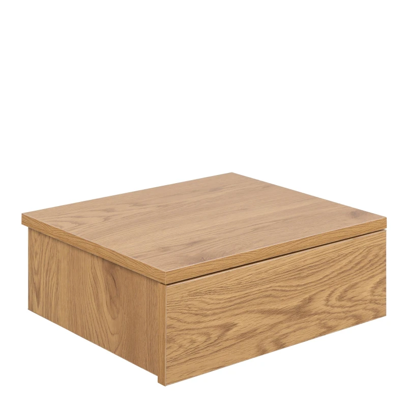 Image of Furniture To Go Avignon Square Bedside Table with 1 Drawers in Oak in Light Oak Light Oak Unisex