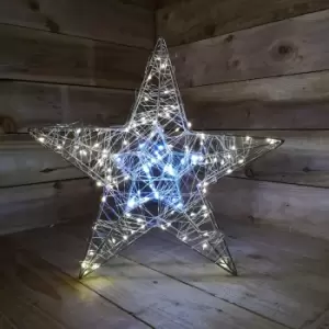 image of 55cm 240 LED Star Silhouette Pre Lit Indoor/Outdoor Christmas Decoration