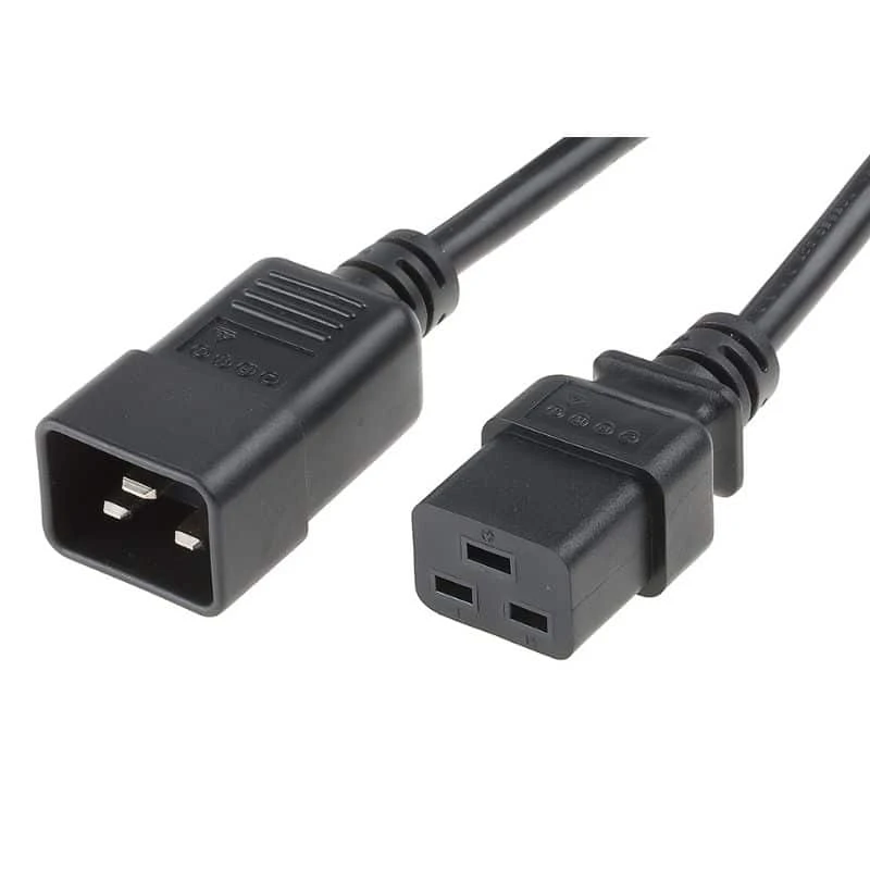 Image of FDL 1M IEC C20 PLUG TO C19 SOCKET EXTENSION CABLE