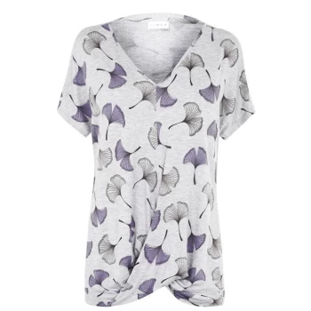 image of Linea Jersey Top - Grey Floral