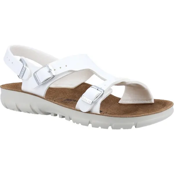 image of Birkenstock Womens Saragossa Birko Flor Leather Sandals UK Size 8 (EU 42)