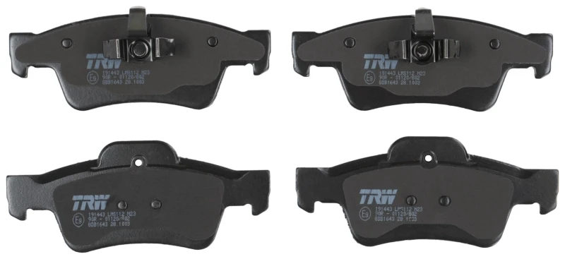 Image of TRW GDB1643 Brake pad set prepared for wear warning indicator Brake Pad Set,disc brake (402)