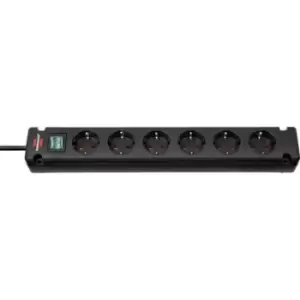 image of Brennenstuhl 1150650316 Power strip (+ switch) 6x Black PG connector