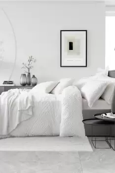 image of 'Malie' Clipped Jacquard Cotton Duvet