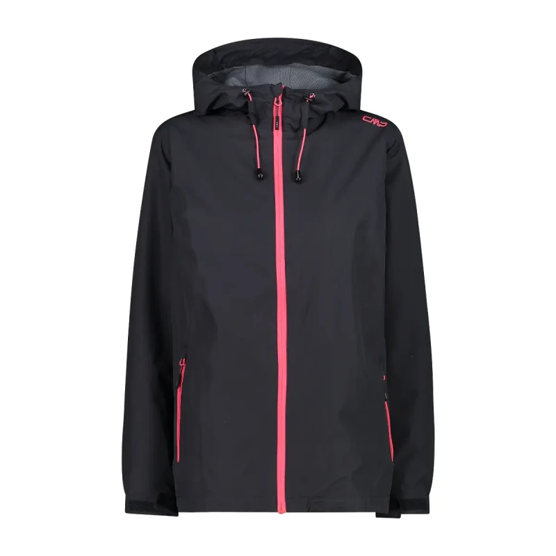 Image of Womens waterproof hooded jacket CMP Noir Female L