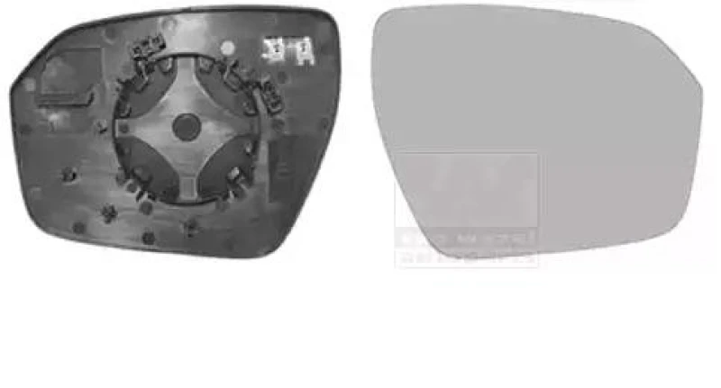 Image of VAN WEZEL 0251838 Wing Mirror Glass * HAGUS * Right Mirror Glass,outside mirror (1914)