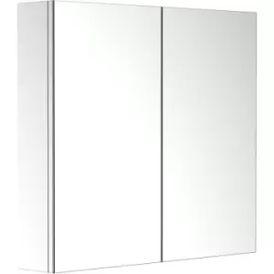 image of Stainless Steel Wall mounted Bathroom Mirror Storage Cabinet Double Doors 600mm (W) - Homcom