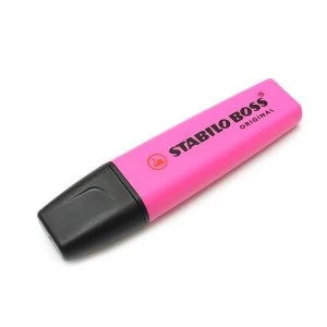Image of STABILO BOSS Original 2 5mm Chisel Tip Highlighter Pink Pack of 10