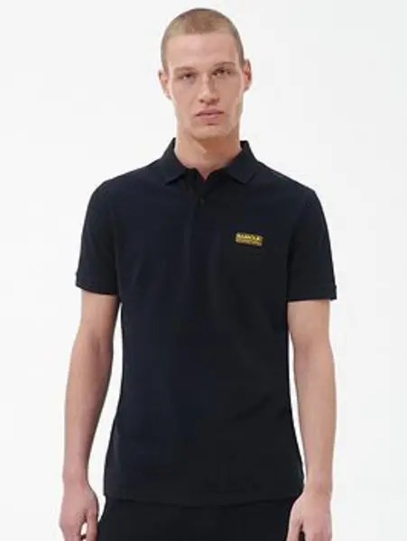 Barbour International International Essential Pique Tailored Polo Shirt - Black